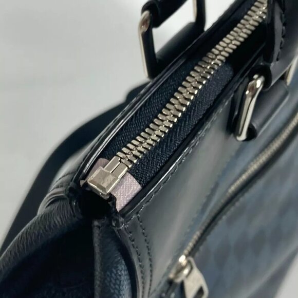 LOUIS VUITTON Damier Cobalt Greenwich Tote Bag Hand Bag Shoulder Bag - Picture 9 of 16